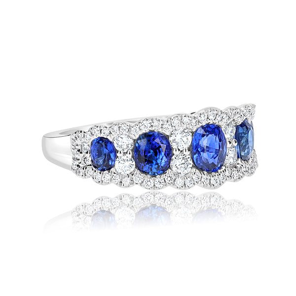 18KW Sapphire s Wedding Band | Washington Diamond