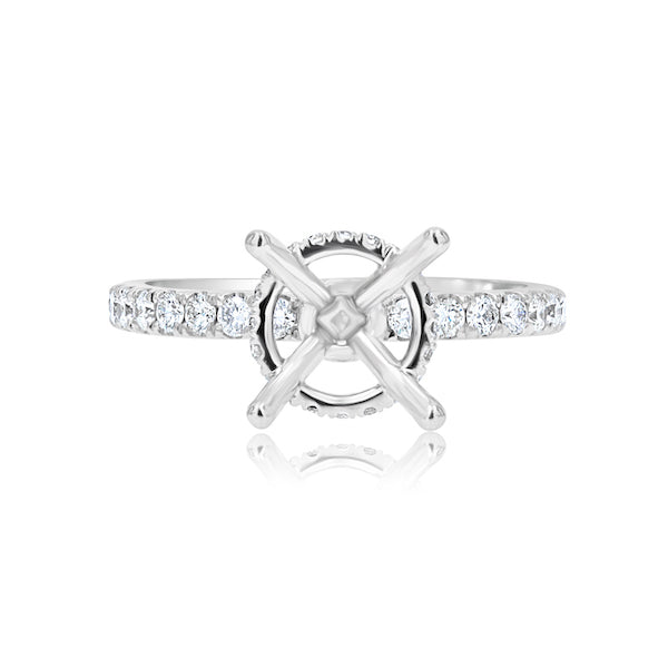Best-Kept Secret Hidden Halo Diamond Engagement Ring Setting