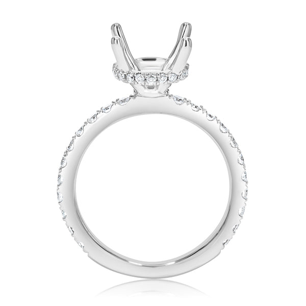 Best-Kept Secret Hidden Halo Diamond Engagement Ring Setting
