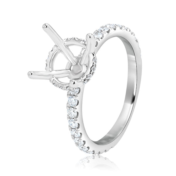 Best-Kept Secret Hidden Halo Diamond Engagement Ring Setting