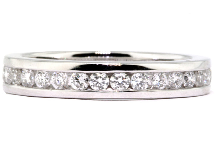 Platinum Channel-Set Diamond Wedding Band