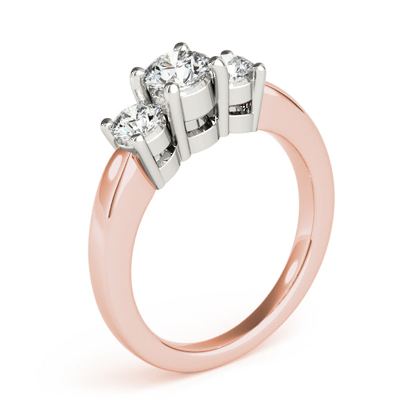 18K Rose Gold 1ct Round Diamond Engagement Ring