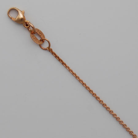 14K Rose Gold Bead Chain 1.0mm 16 Inches