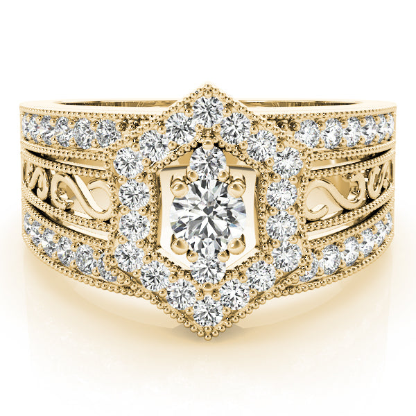 14K Yellow Gold Multi-Diamond Fashion Ring