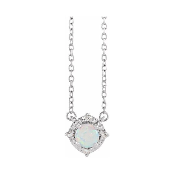 Halo-Style Birthstone Necklace