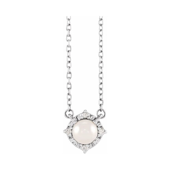 Halo-Style Birthstone Necklace