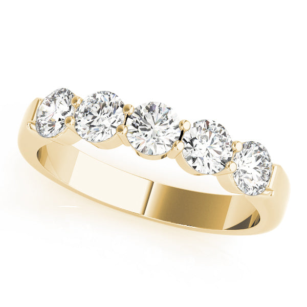 14K Yellow Gold 5-Stone Diamond Wedding Ring