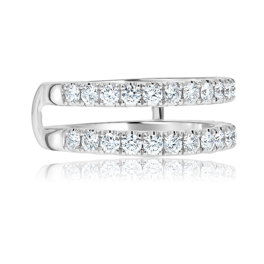 1.00 Carat Diamond 14K White Gold Insert Wedding Ring