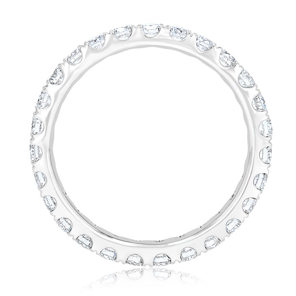 Lovely 1.08 Carat Diamond 18K White Gold Split-Prong Eternity Band