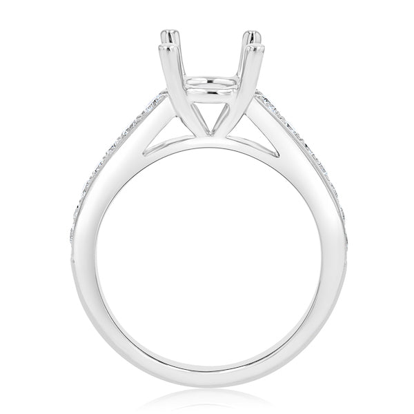 Platinum Channel Round Engagement Setting | Washington Diamond