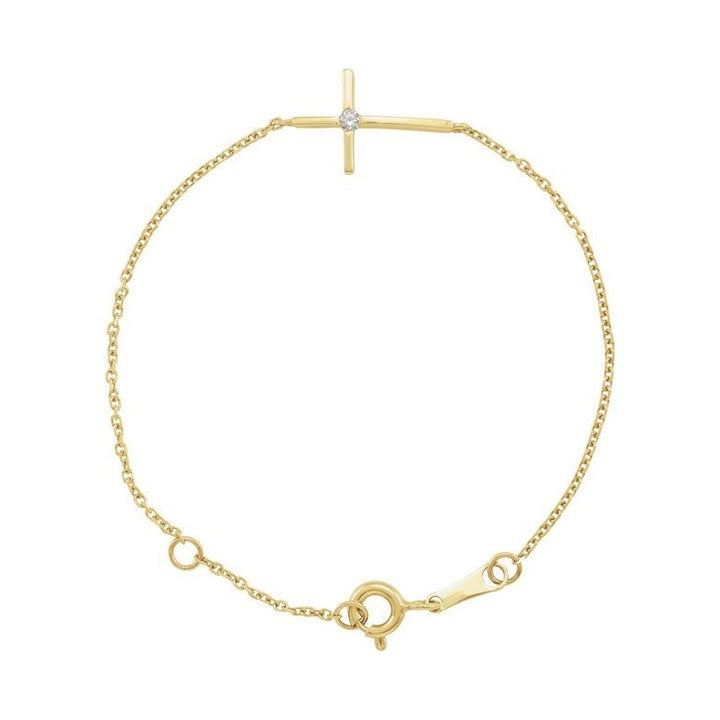Youth Sideways Cross Bracelet
