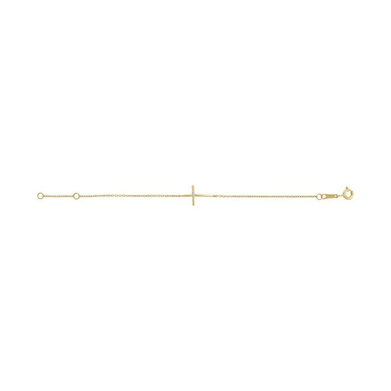 Youth Sideways Cross Bracelet
