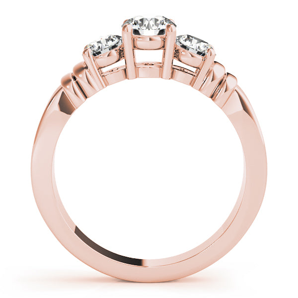 14K Rose Gold 1 CT Diamond Three-Stone Engagement Ring