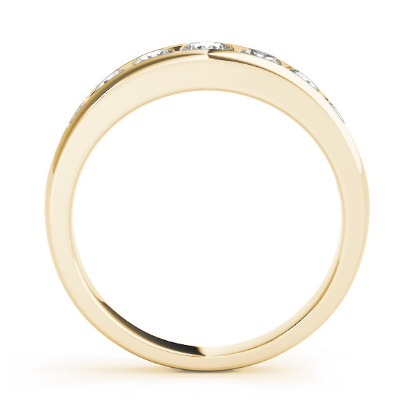 14K Yellow Gold Diamond Wedding Band 1 ctw