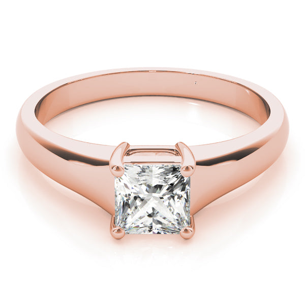 14K Rose Gold 3/4 CT Diamond Solitaire Engagement Ring