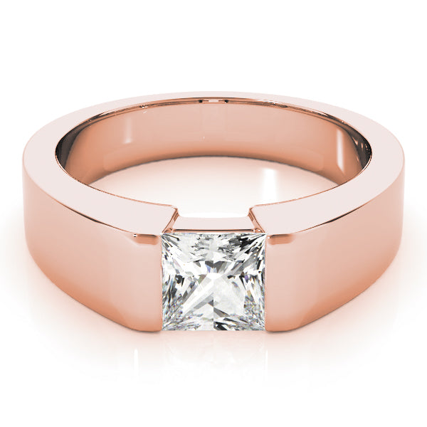 14K Rose Gold Diamond Solitaire Engagement Ring