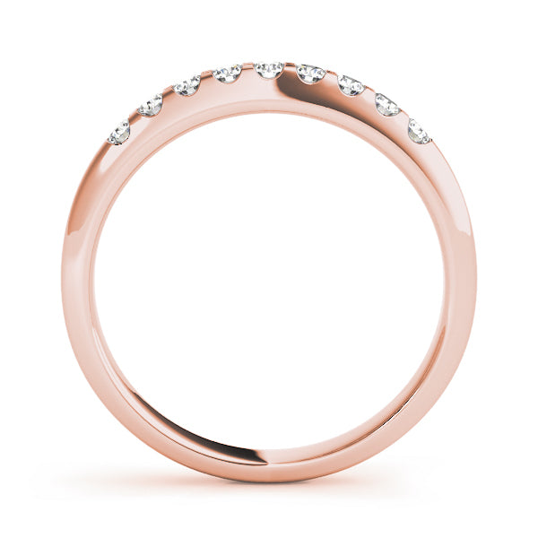 14K Rose Gold Diamond Wedding Ring