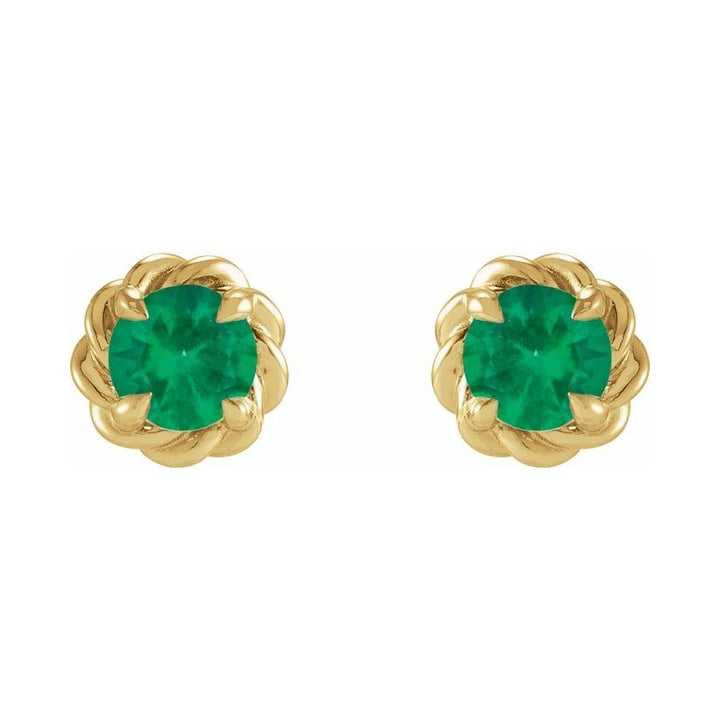 Round 4-Prong Claw Stud Earrings