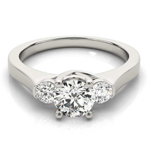 Round Diamond 3-Stone Engagement Ring