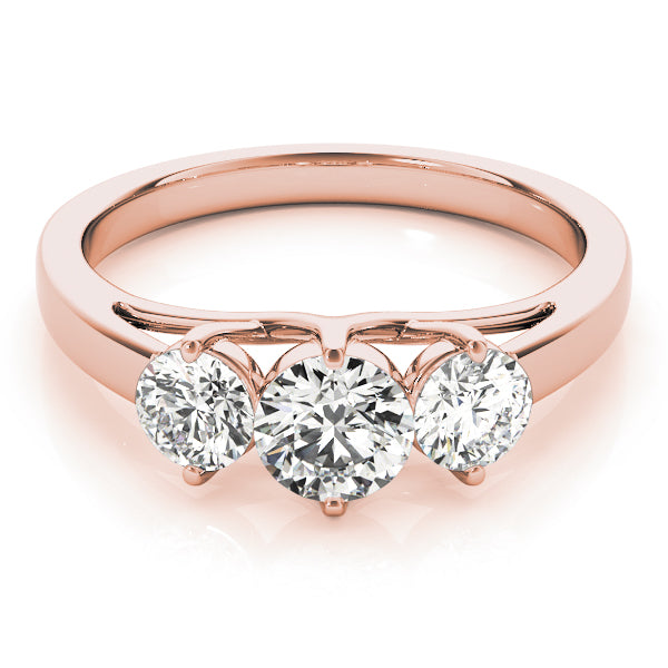 Rose Gold 0.5 CT Round Diamond Engagement Ring