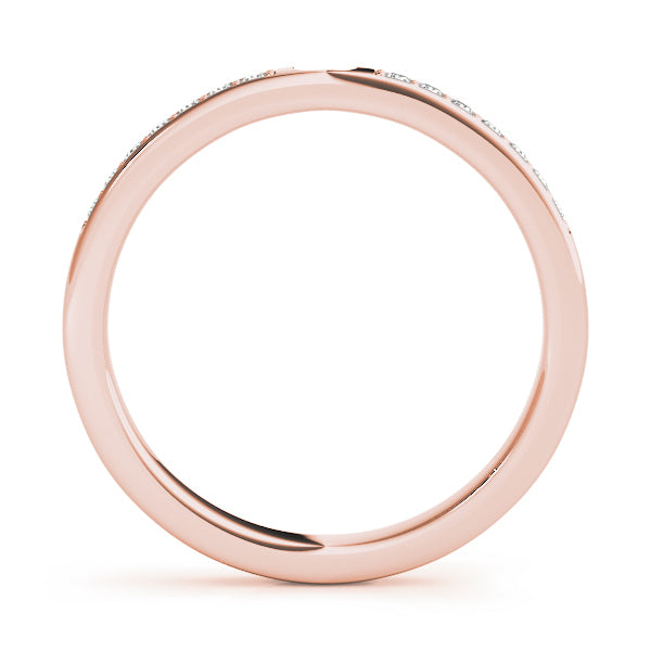 18K Rose Gold Diamond Wedding Ring