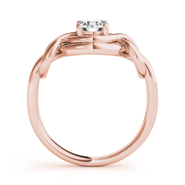 14K Rose Gold Round Diamond Fashion Ring