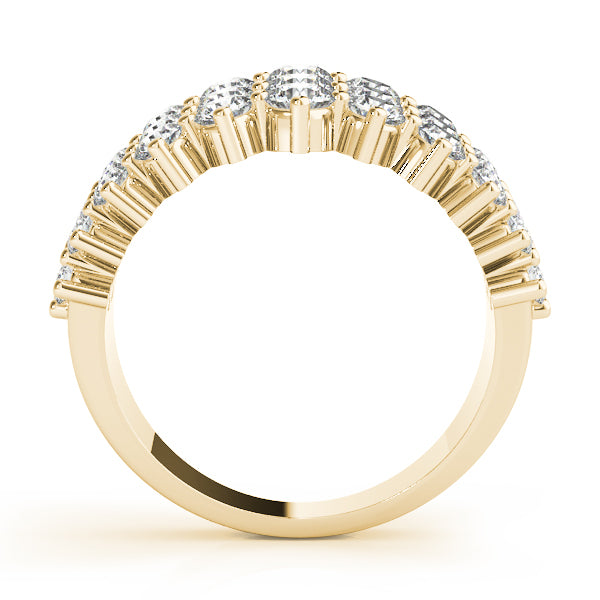 14K Yellow Gold Round Diamond Fashion Ring