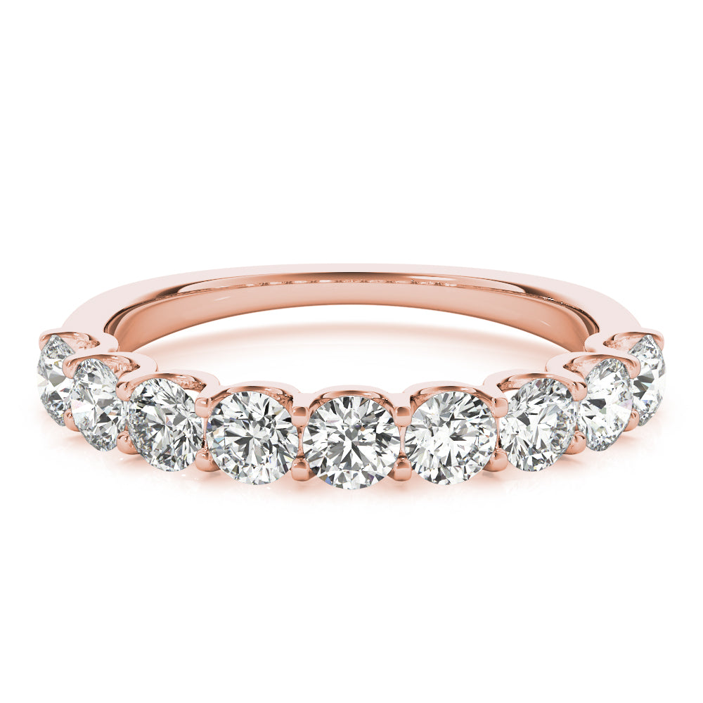 18K Rose Gold 1 CT Diamond Wedding Ring