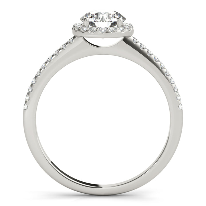 Round Diamond Halo Engagement Ring