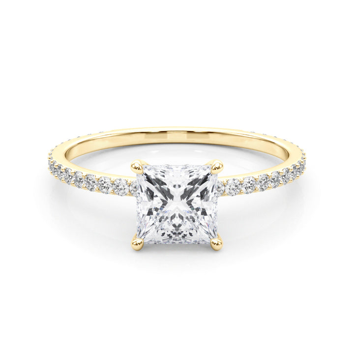 14K Yellow Gold 1 CT Diamond Halo Engagement Ring