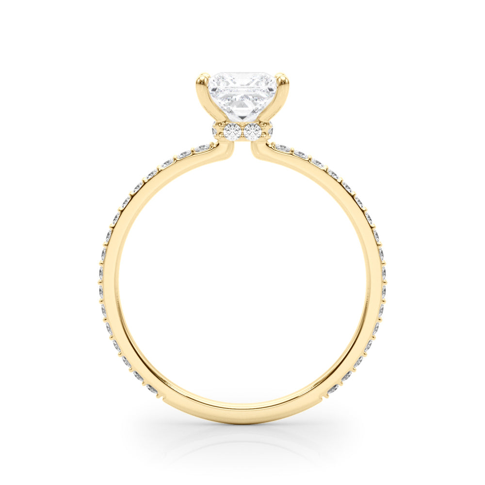 14K Yellow Gold 1 CT Diamond Halo Engagement Ring