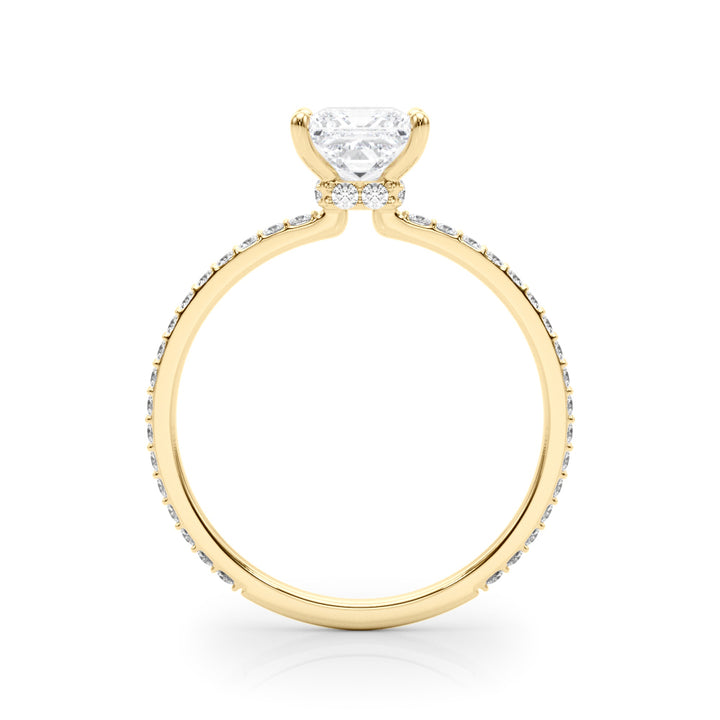 14K Yellow Gold 1 CT Diamond Halo Engagement Ring