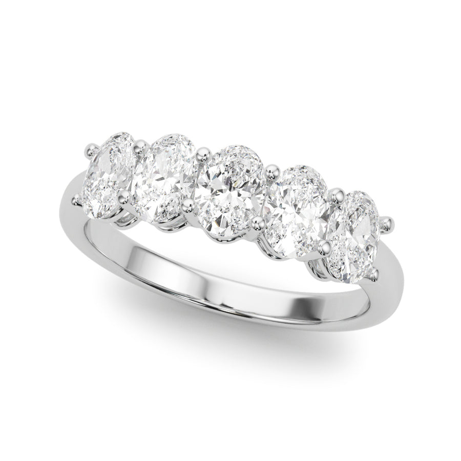 Diamond Oval Multi-Stone Engagement Ring
