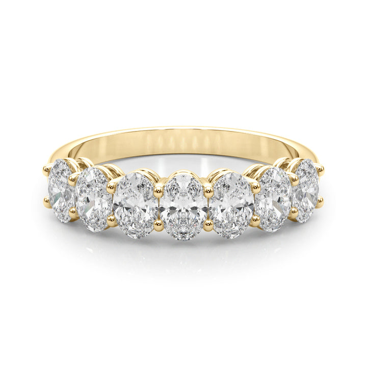 14K Yellow Gold Oval Diamond Wedding Ring