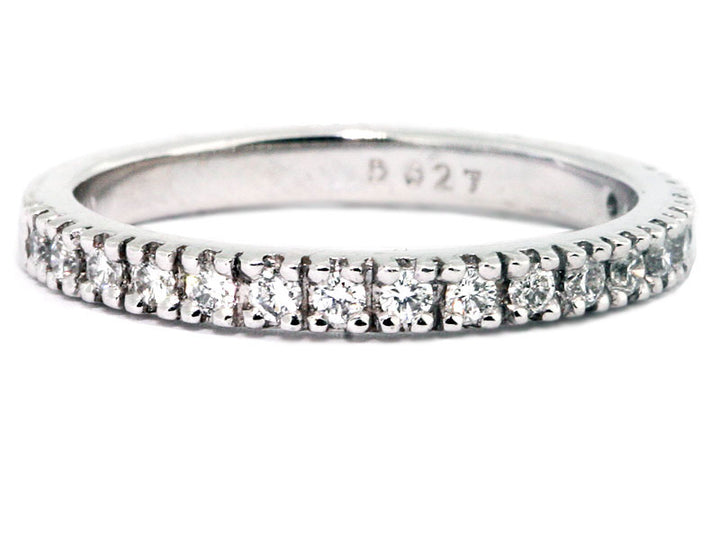 The "Jolie" Prong Set Platinum Wedding Band