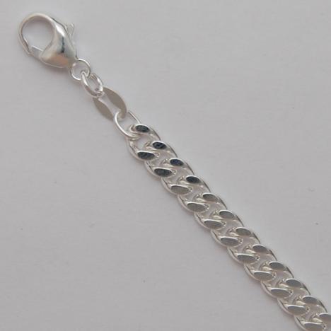 24 Inch 4.1mm Sterling Silver Curb-Link Chain | Washington Diamond