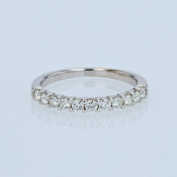 Shared-Prong 0.30 Carat Diamond 14K White Gold Wedding Band