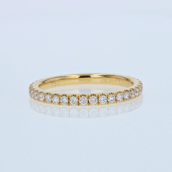 Thin 0.58 Carat Diamond 18K Yellow Gold Eternity Band