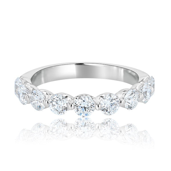 Minimal Prong 1.30 Carat Diamond 14K White Gold Wedding Band