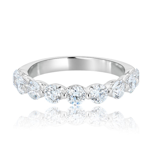 Minimal Prong 1.30 Carat Diamond 14K White Gold Wedding Band