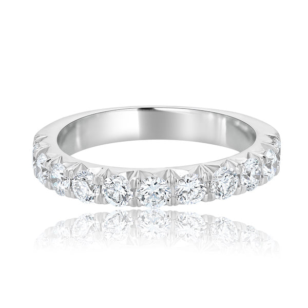 Split-Prong 1.00 Carat Diamond 14K White Gold Wedding Band