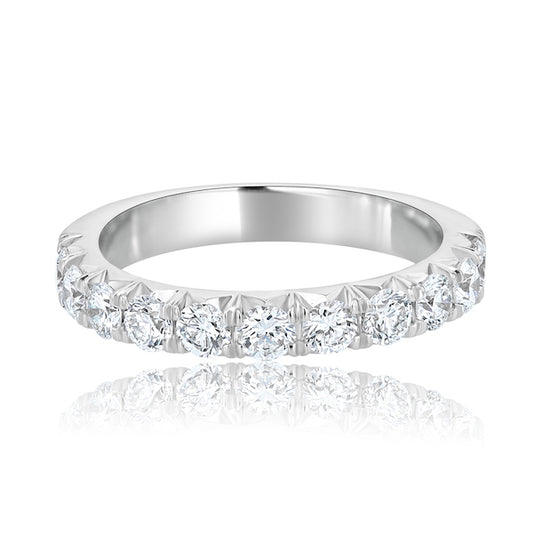 Split-Prong 1.00 Carat Diamond 14K White Gold Wedding Band