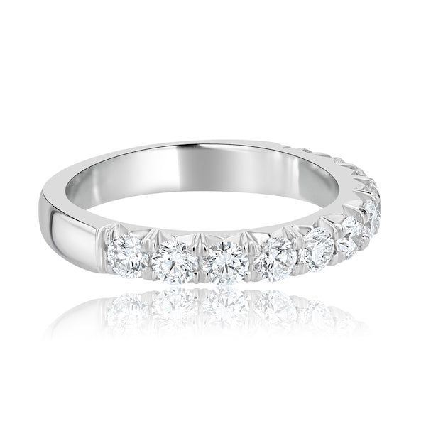 Split-Prong 1.00 Carat Diamond 14K White Gold Wedding Band