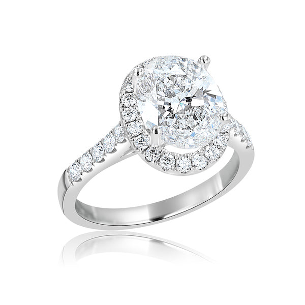 Glowing Oval 0.52 CT  18KW Engagement Setting | Washington Diamond