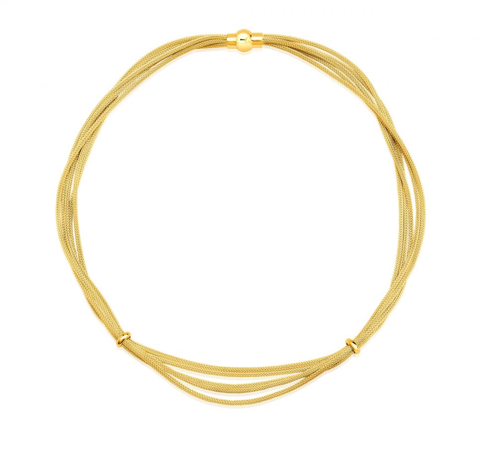 Five-Strand 18" Rodondo Yellow Necklace