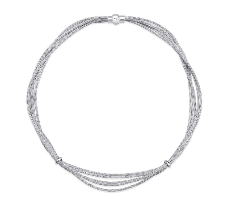 Five-Strand 18" Rodondo Sterling Silver Necklace