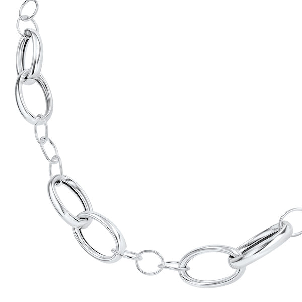 Thick & Thin Paperclip Link Sterling Bracelet | Washington Diamond