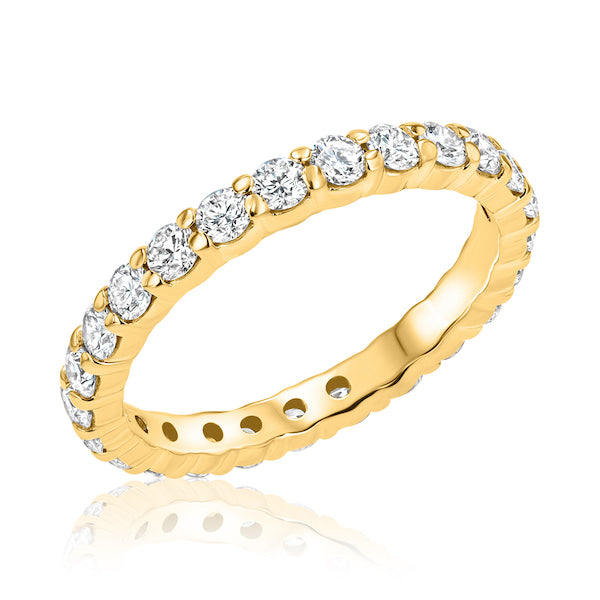 Endless 1.07 Carat Diamond 18K Yellow Gold Eternity Band