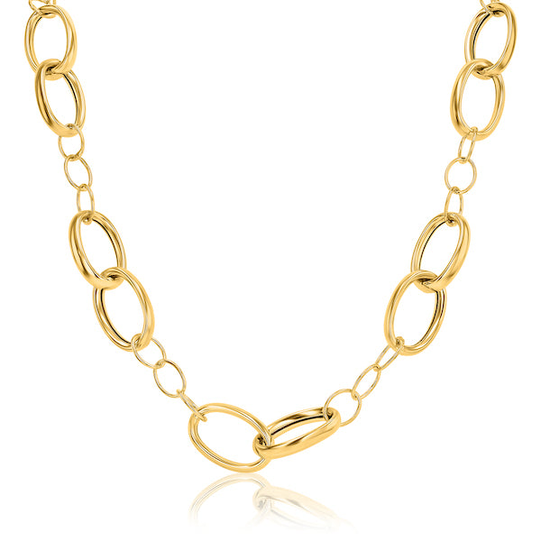 Staggering Chain Link Yellow Necklace