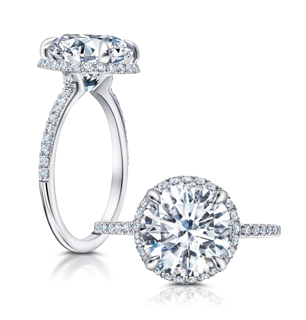 Platinum .36cts 4-prong Engagement Ring Mounting